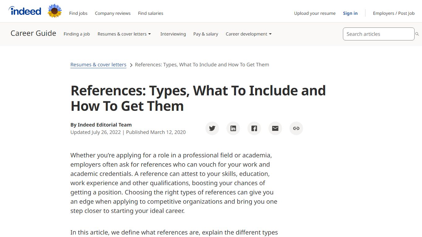 References: Types, What To Include and How To Get Them