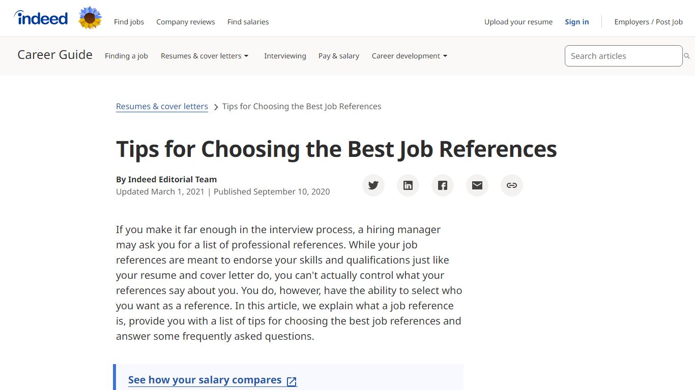 Tips for Choosing the Best Job References | Indeed.com